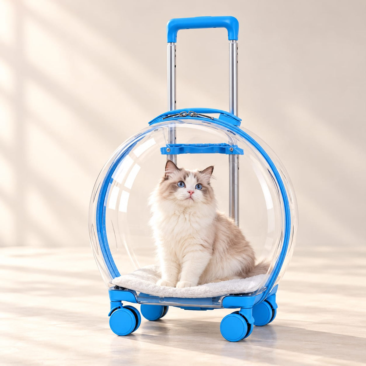 MewGo blue pet trolley carrier